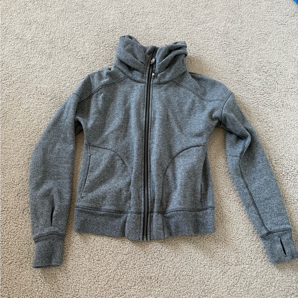Lululemon Gray Scuba Zip-Up